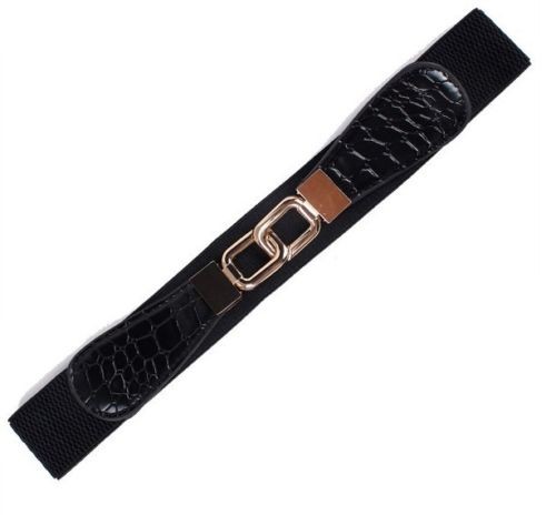 Elastic Stretch Gold Link Belt