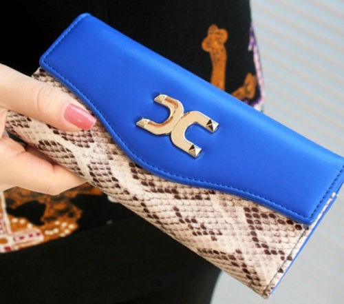 Snake skin clutch
