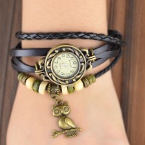 Owl Pendant Bracelet Watch