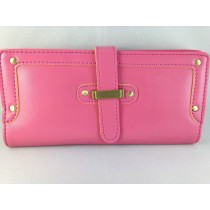Candy coloured wallet clutch with clasp