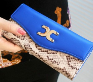 Snake skin clutch