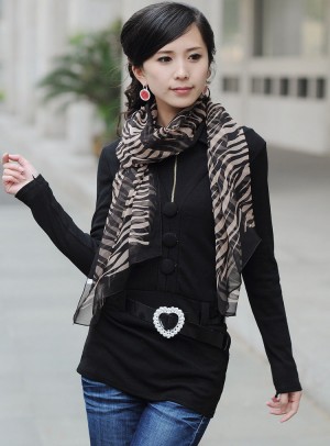 Chiffon Zebra Scarf